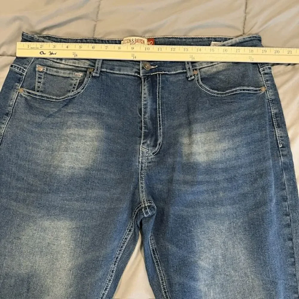 Hudson & Barrow NYC Men's Stretch 5 Pocket Relaxed Straight Jeans Size 40‎ x 32
